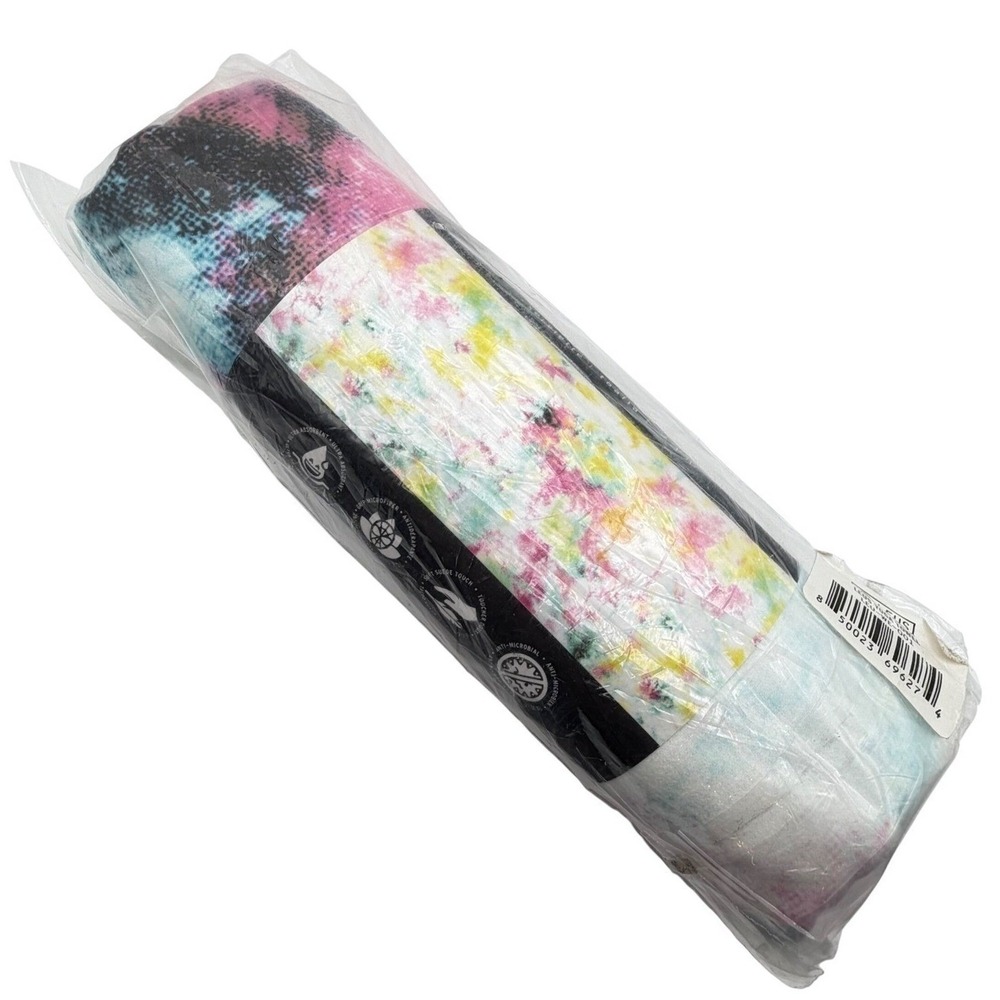LEUS Pastel Tie Dye Yoga Towel Microfiber Ultra Absorbent‎ Non-Slip 24x68 NEW